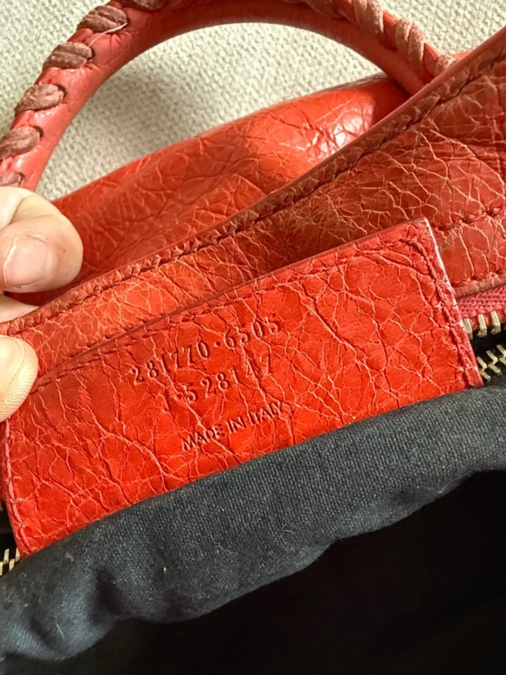 Balenciaga Rose Corail Lambskin Leather Giant 12 Gold Motorcycle City Bag - Picture 14 of 17